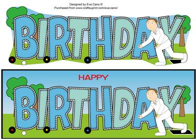 Crown Green Bowling Birthday Large Dl