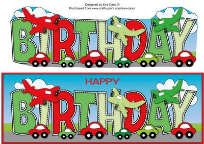 Little Cars & Planes Birthday Large Dl 2