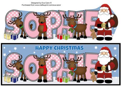 Santa and His Reindeers Sophie Large Dl