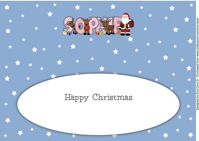 Santa and His Reindeers Sophie Large Dl Insert
