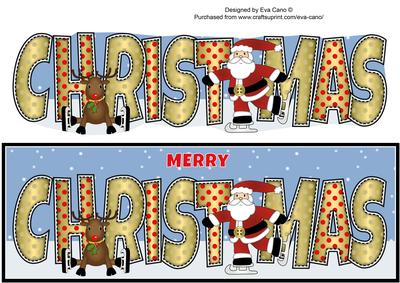 Santa & Rudolf Christmas Large Dl