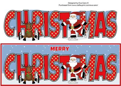 Santa & Rudolf Christmas Large Dl 2