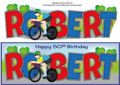 Cyclist Robert 50th Large Dl