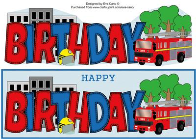 Fire Engine Birthday Large Dl 2