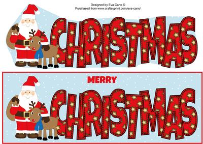 Santa with Rudolf Christmas Large Dl