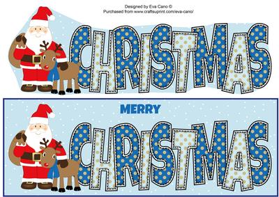 Santa with Rudolf Christmas Large Dl 2