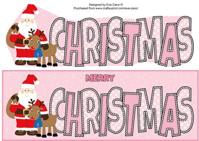 Santa with Rudolf Christmas Large Dl 3