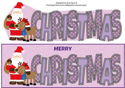 Santa with Rudolf Christmas Large Dl 4