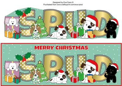 Christmas Dogs Spud Large Dl