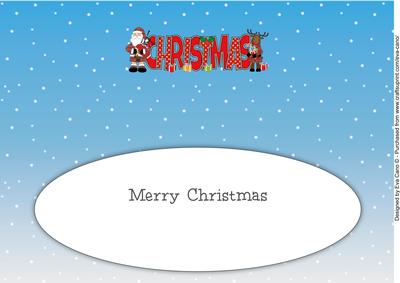 Scottish Santa & Rudolf Christmas Large Dl 2 Insert