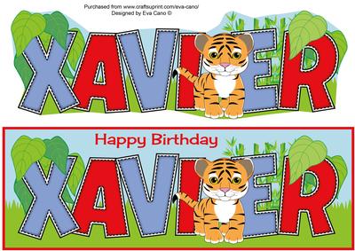 Cute Tiger Xavier Large Dl