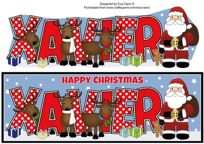 Santa and His Reindeers Xavier Large Dl