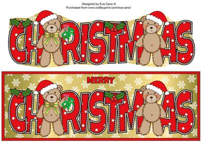 Christmas Teddies Christmas Large Dl
