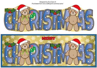 Christmas Teddies Christmas Large Dl 2