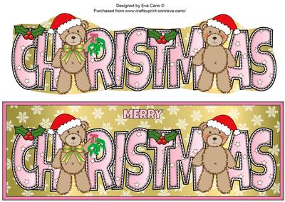Christmas Teddies Christmas Large Dl 4