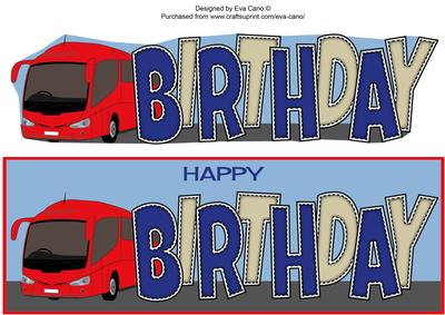Red Coach Birthday Large Dl