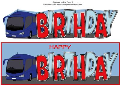 Blue Coach Birthday Large Dl