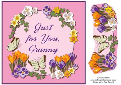 Just for You Blossom 8x8 Quick Card Granny