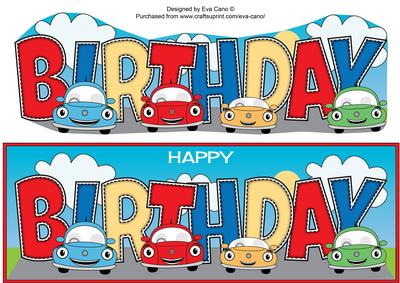 Kiddie Cars Birthday Large Dl