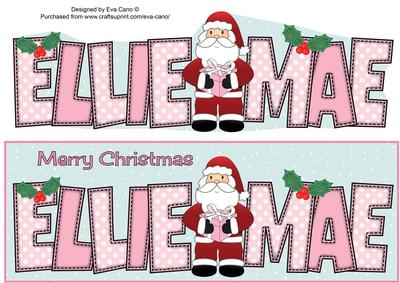 Santa with Present Ellie Mae Large Dl