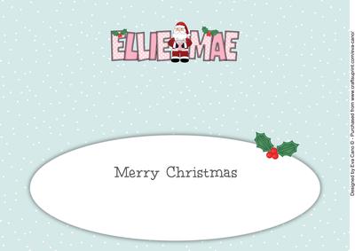 Santa with Present Ellie Mae Large Dl Insert