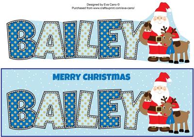 Santa with Rudolf Bailey Large Dl