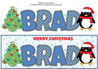 Eddie the Penguin Brad Large Dl
