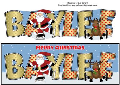Santa & Rudolf Baylee Large Dl