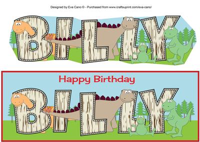 Dinosaur Family Billy Large Dl