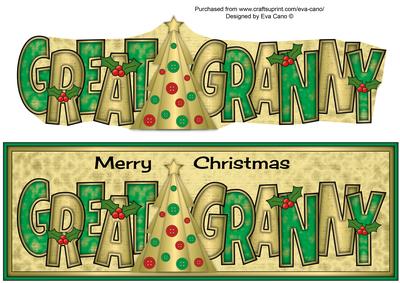 Buttons Christmas Trees Ii Great Granny Large Dl