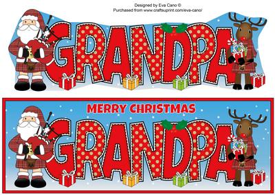 Scottish Santa & Rudolf Grandpa Large Dl