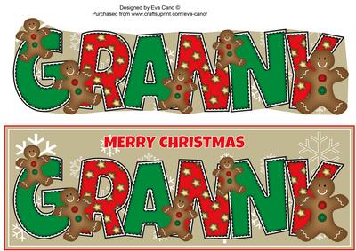 Gingerbread Men Granny Large Dl