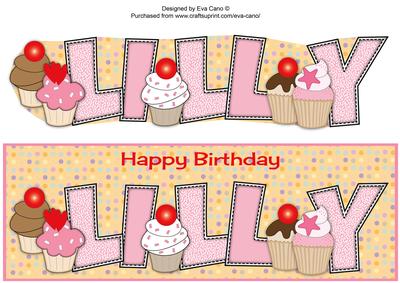 Birthday Cupcakes Lilly Large Dl