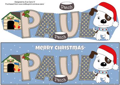 Patch the Dog Christmas Paul Large Dl