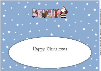 Santa and His Reindeers Leigha Large Dl Insert