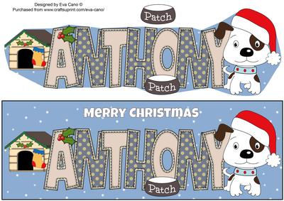 Patch the Dog Christmas Anthony Large Dl