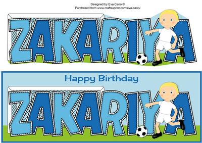 Footballer in White Zacariya Large Dl