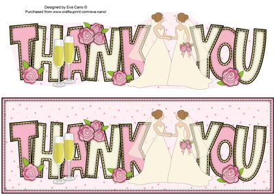Same Sex Wedding (female) Thank You Large Dl 3