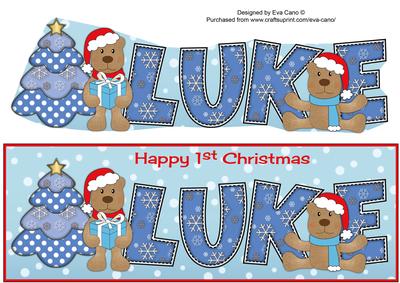 First Christmas Teddies Luke Large Dl