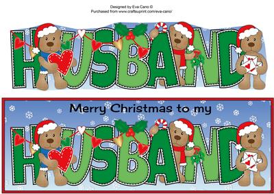 Romantic Christmas Teddies Husband Large Dl