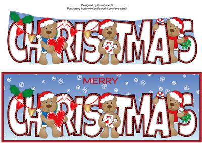 Romantic Christmas Teddies Christmas Large Dl