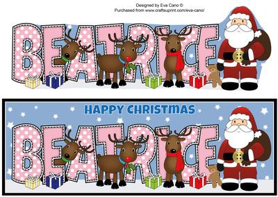 Santa and His Reindeers Beatrice Large Dl