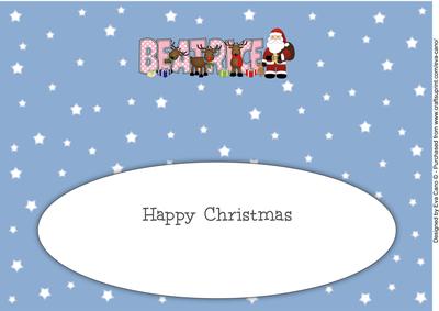 Santa and His Reindeers Beatrice Large Dl Insert