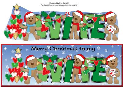 Romantic Christmas Teddies Wife Large Dl