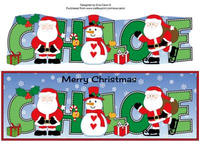 Santas & Snowman Chloe Large Dl