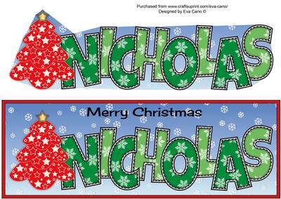 Christmas Tree Nicholas Large Dl