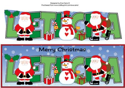 Santas & Snowman Leticia Large Dl