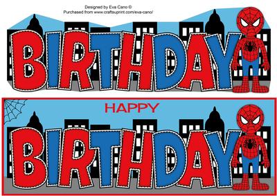 Spiderboy Birthday Large Dl