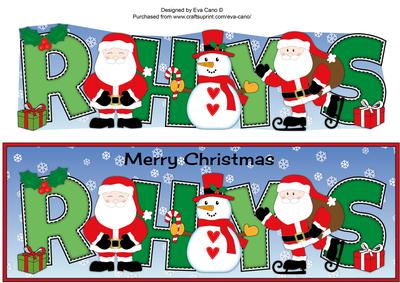 Santas & Snowman Rhys Large Dl