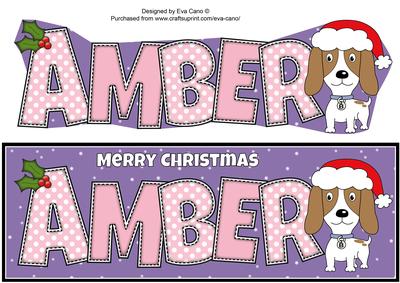 Christmas Kosmo the Dog Amber Large Dl